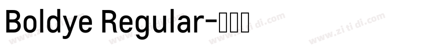 Boldye Regular字体转换